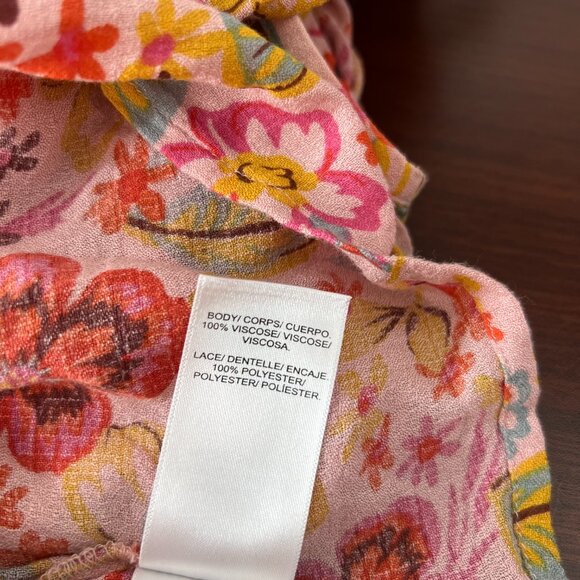 Lucky Brand Medium Women's Floral Tank Top with Tie - Picture 8 of 8